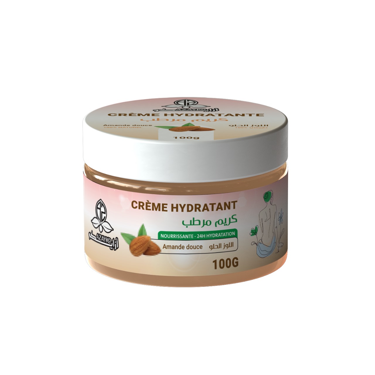 Créme d'amande douce 100g كريم اللوز الحلو