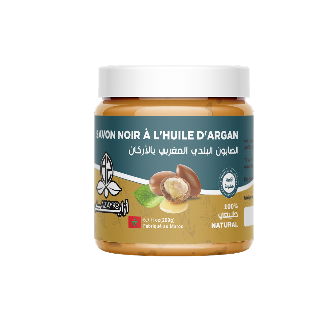 الصابون البلدي بالاركان    -  Savon noir argan 200g