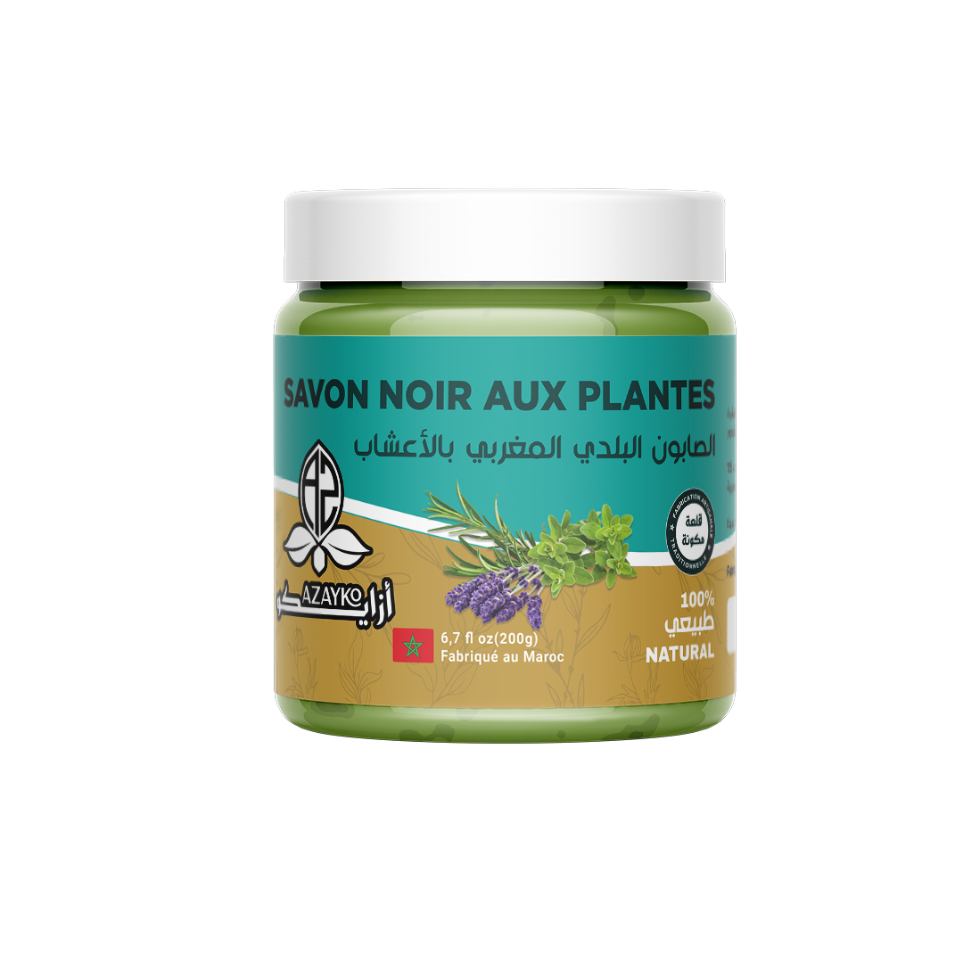 الصابون البلدي بالاعشاب    -Savon noir aux herbes 200g